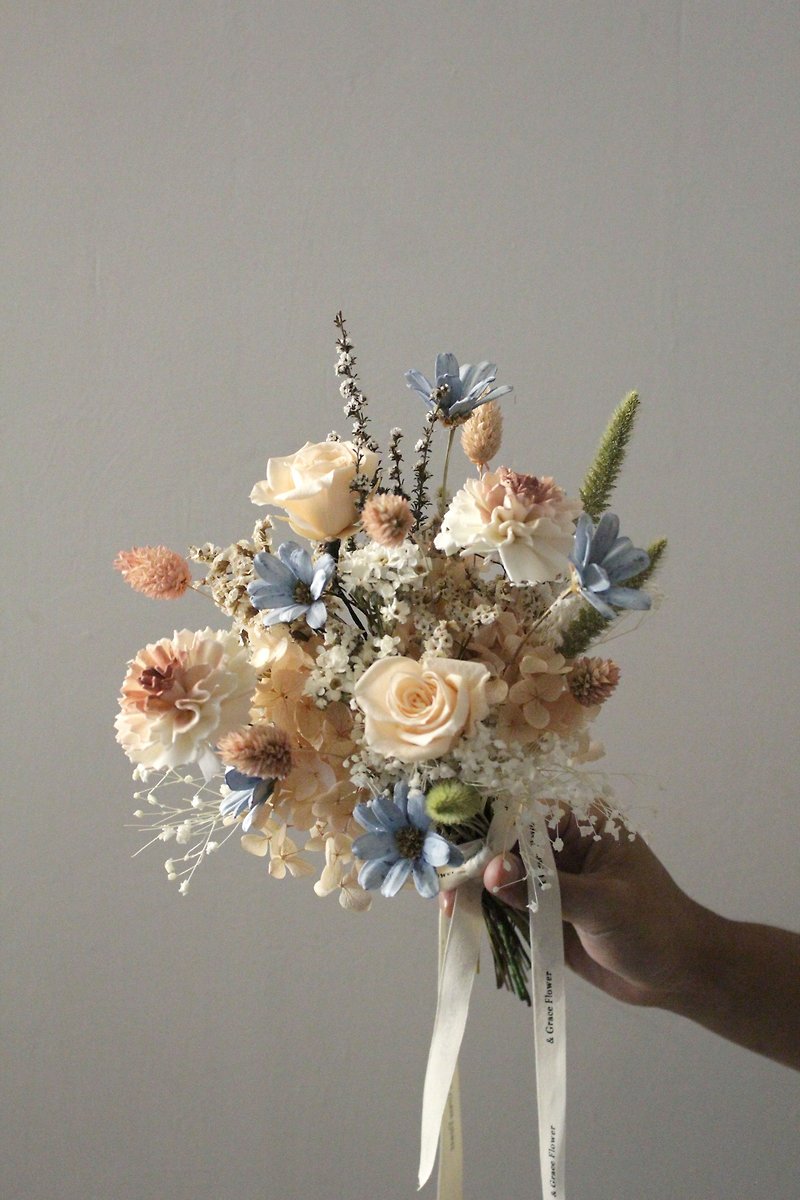 【Modern Romance】Eternal Life Bouquet/Eternal Life Flower/Wedding Bouquet/Birthday Flower Gift/Home Decoration - Dried Flowers & Bouquets - Plants & Flowers Pink