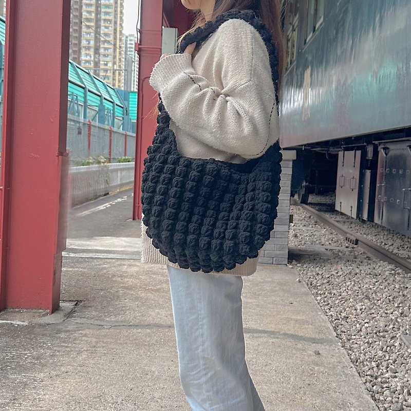 Cloud Bag -Crochet version- BIG size - Handbags & Totes - Other Materials Black