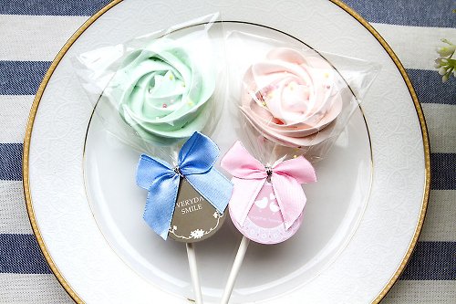 幸福朵朵 婚禮小物 花束禮物 婚禮小物-玫瑰馬林糖(滿百份免費印名字) | 桌上迎賓禮 生日分享