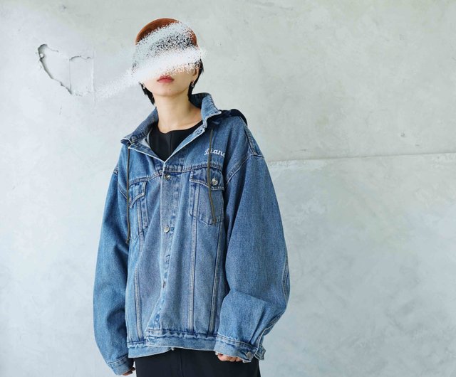 Restyleリメイクヴィンテージ-90sウォッシュドブルーフード付き