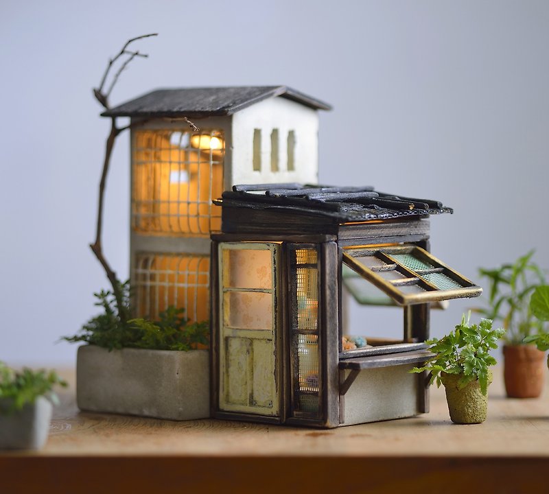 Old house light house creation (customized) - Items for Display - Cement Green