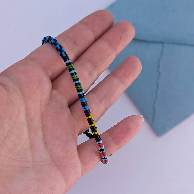Men bracelet,  handmade beaded bracelet for men - Bracelets - Glass Multicolor