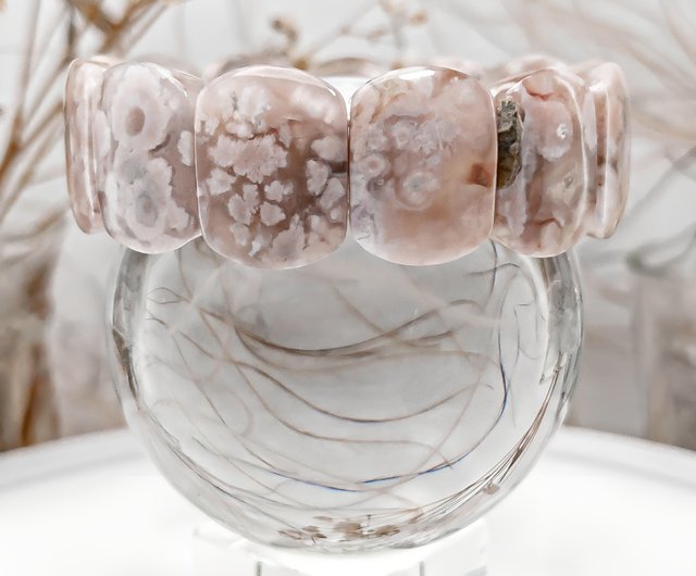 癒し」と「愛と調和」ブルー桜瑪瑙 桜瑪瑙愛水花蝶釉天然石ギフト