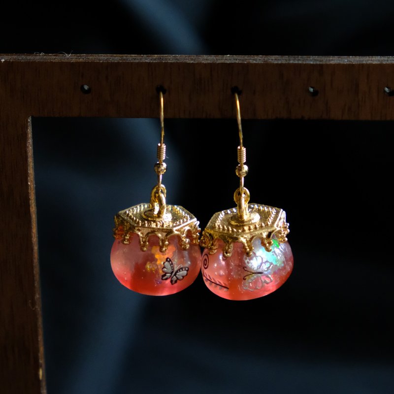 【実る】Ripen Fruit - Silver Earrings by  ETPLANT - 耳環/耳夾/耳骨夾 - 純銀 紅色