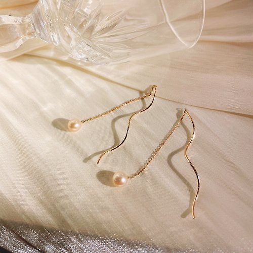 Abby Wu Jewellery Ballet珍珠耳環 | 14K AW 02 耳環 (禮物/生日禮物/情人禮物)