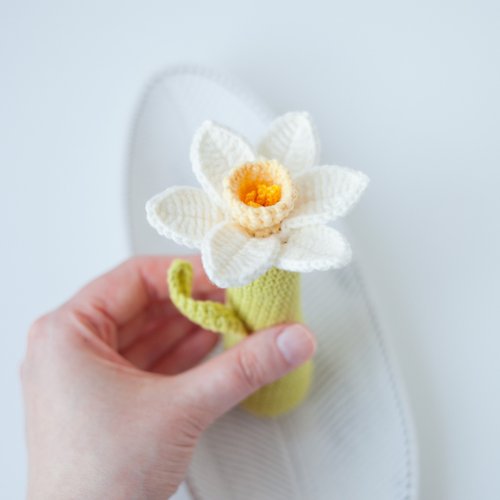 MaraBooHandmade Crochet Pattern Narcissus Baby Rattle - Digital Item
