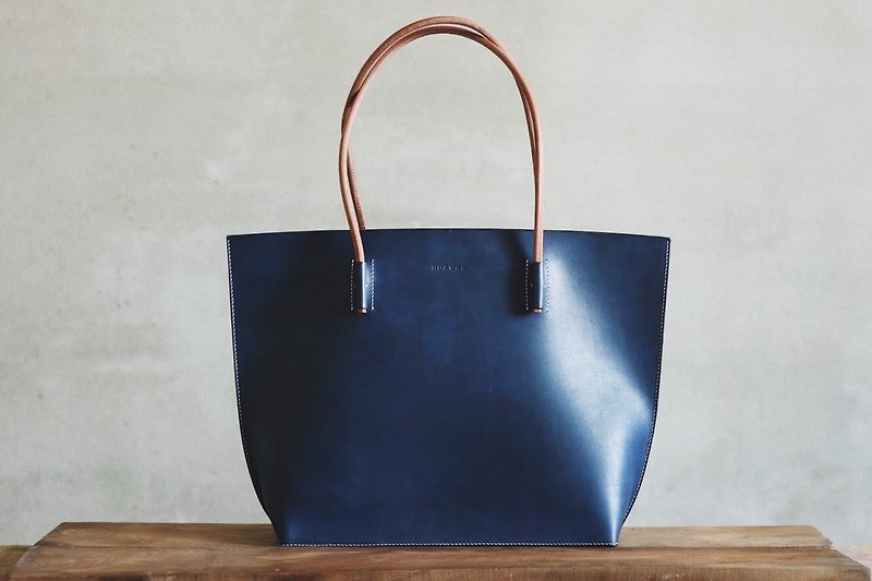Rigid Tote Bag | Peace of Mind Shipment SOP - Handbags & Totes - Genuine Leather 