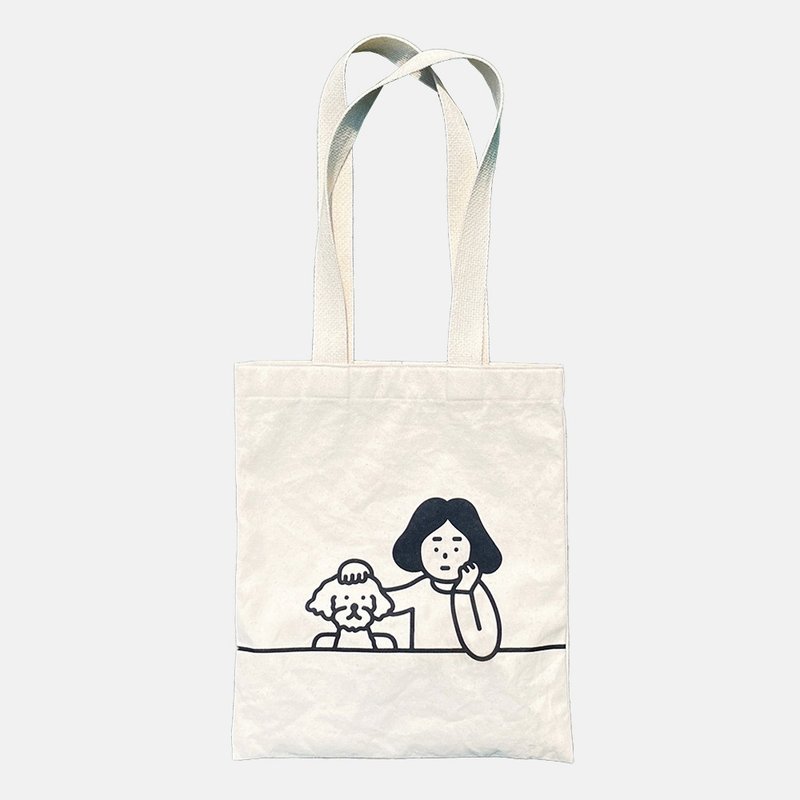 daily shoulder bag - กระเป๋าถือ - ผ้าฝ้าย/ผ้าลินิน ขาว