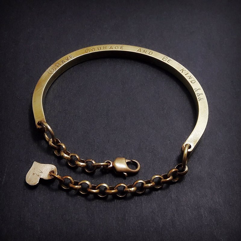 M3 money - Bronze bracelet - Royal Carpenter exclusive knock ornaments - Customized typing along - handmade DIY - Bracelets - Copper & Brass Gold