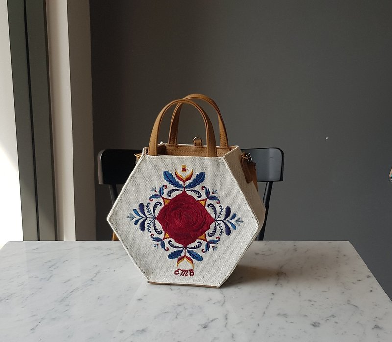 Hoola Rose Cream Hexa Bag - Handbags & Totes - Thread White