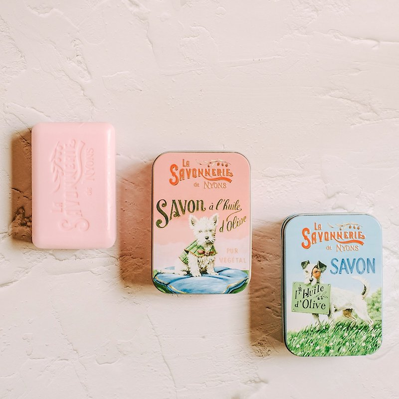 法國 La Savonnerie de Nyons 野玫瑰鐵盒皂200g - 肥皂/手工皂 - 其他材質 多色