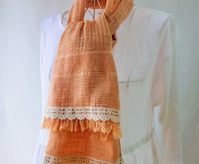 うさとの服　トップス　新品未使用　自然素材　藍染　草木染め　手織り　手染め うさとの服 チュニック(草木染め&藍染め)（草木染め