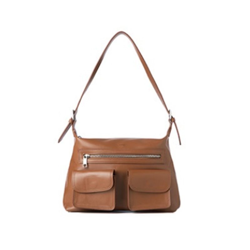 Jolly made in Korea | ANDY BAG | Brown | Large Handbag - Messenger Bags & Sling Bags - Faux Leather Brown