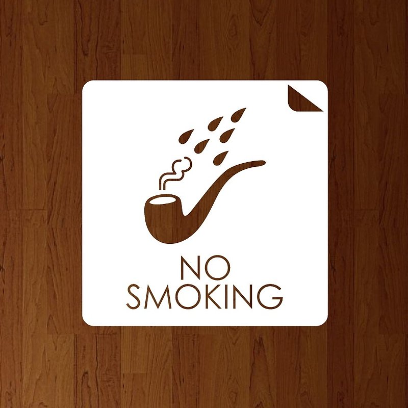 NO SMOKING カッティングスッテカー タイプA - 牆貼/牆身裝飾 - 其他材質 白色