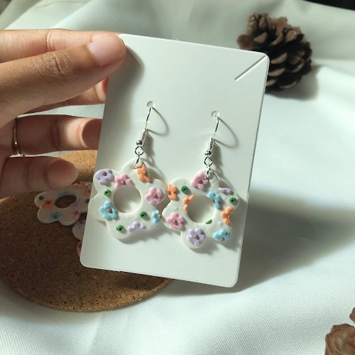 clothesanything Polymer Clay Earrings : Flower blooming