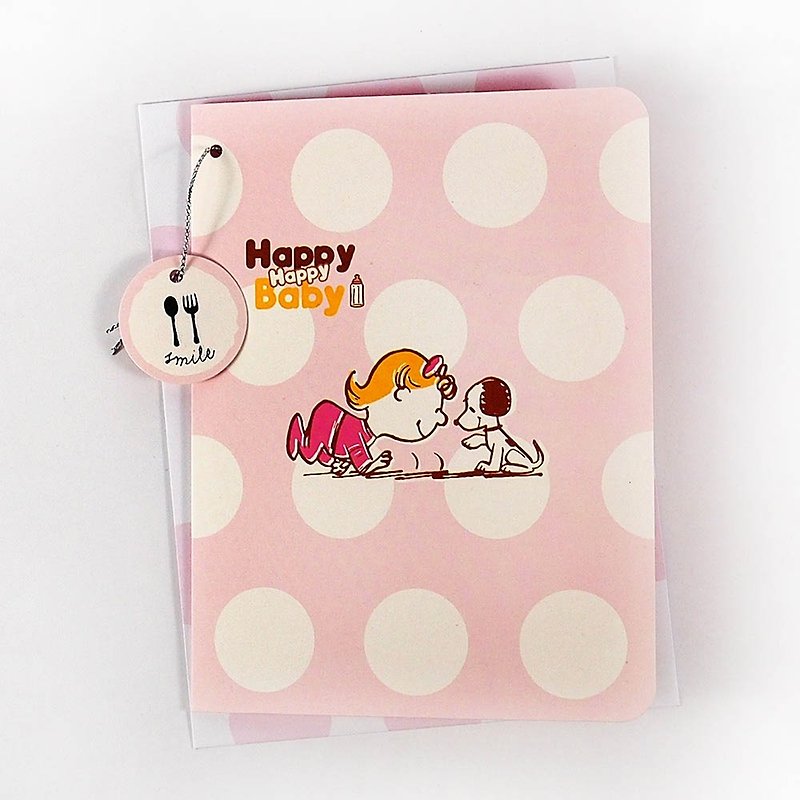 Snoopy 祝福給小女孩寶寶【Hallmark 立體卡片 寶貝賀喜】 - 心意卡/卡片 - 紙 粉紅色