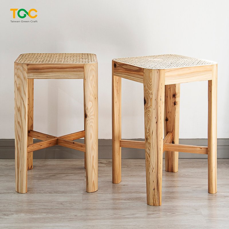 Tomood/Between Earth and Wood - Corner Series, H55 Wood Rattan Nakajima Chair - Chairs & Sofas - Wood Khaki