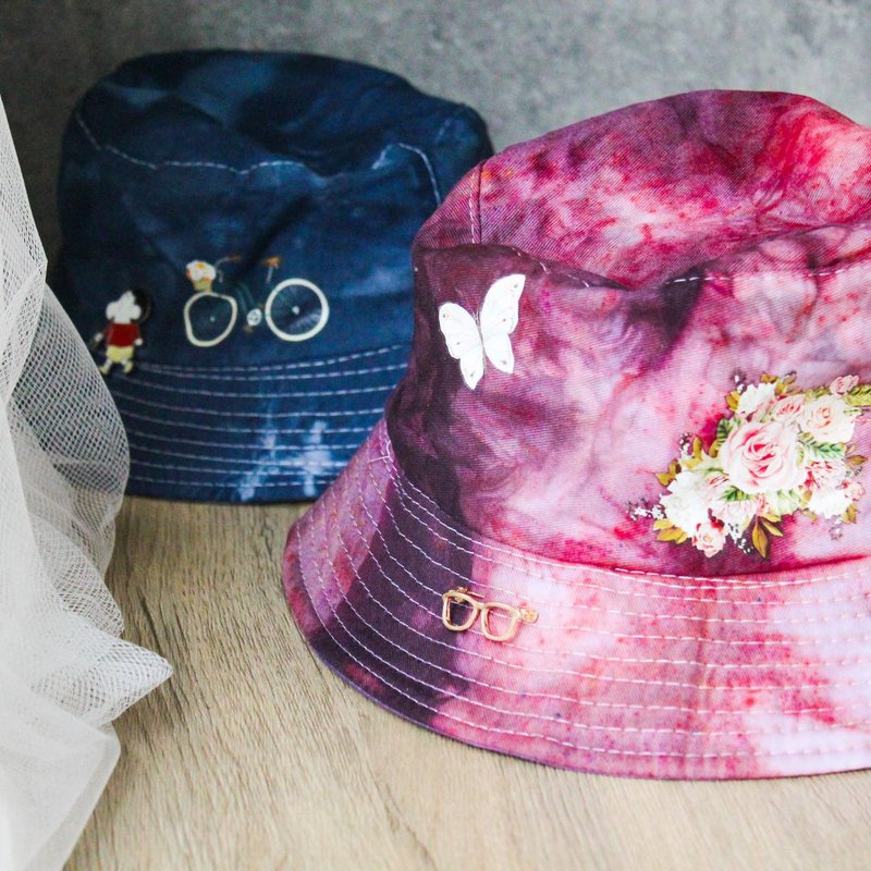 【台北ショー】仕事後のDIY 手染めの日よけ帽子と夫のペンダント - 華道・生け花教室 - ガラス 