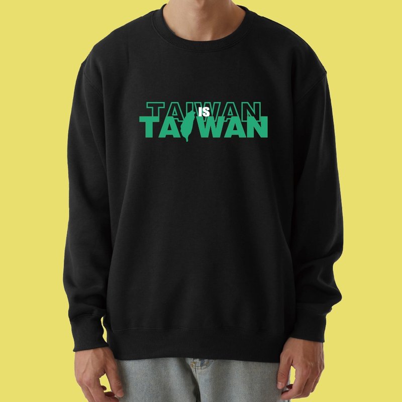 TAIWAN IS TAIWAN 台灣 大學T 厚 長袖 衣服 童裝 T恤 黑色 白色 - 男 T 恤 - 棉．麻 多色
