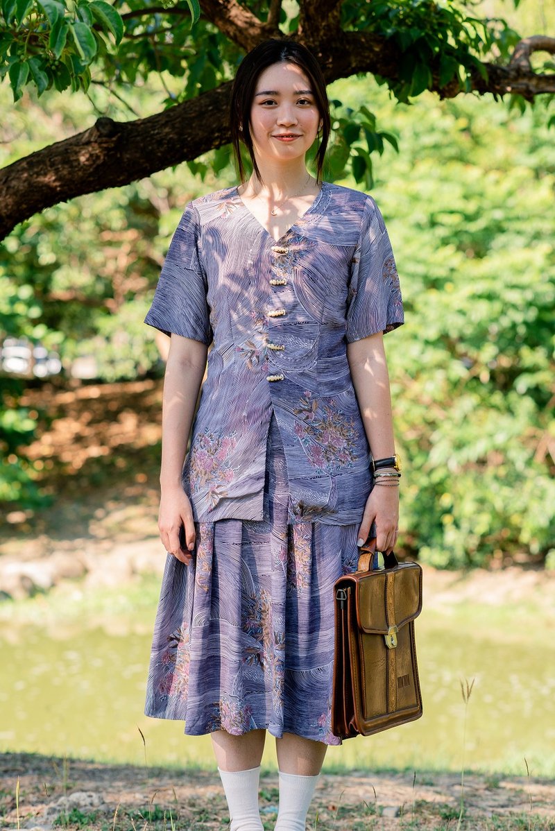 ヴィンテージパープルフィッシュボタンセット - トップス - その他の素材 