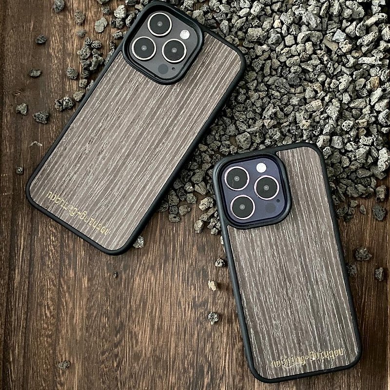 iPhone 14/ iPhone 14 Plus/ iPhone 14 Pro/ iPhone 14 Pro Max - Phone Cases - Wood Black