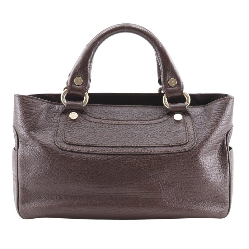 【日本直送】セリーヌ CELINE ブギーバッグ ハンドバッグ 134023 レザー こげ茶 レディース【中古】 - 手提包/手提袋 - 真皮 咖啡色