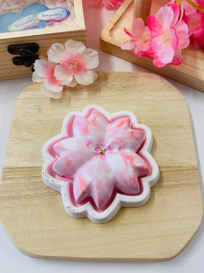 櫻花擴香石 cherry blossom aroma stone - 香氛/精油/擴香 - 其他材質 粉紅色