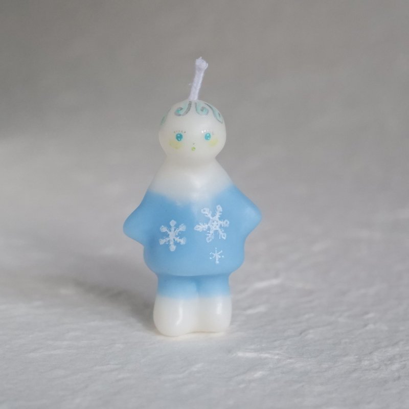 Baby handmade aromatherapy candle blue snowflake baby - Candles & Candle Holders - Wax 