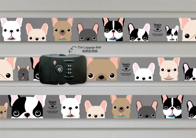 TSA Luggage Belt / French Bulldog - Luggage Tags - Other Materials 