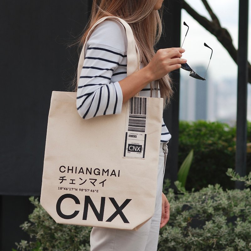 CNX CHIANGMAI - Canvas Tote Bag - Airport Edition - 其他 - 其他材質 白色