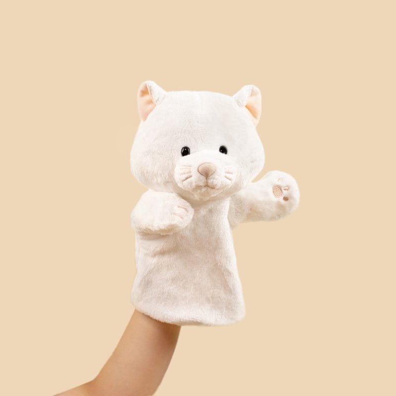 SimpliCute | Milo the Cat Hand Puppet - Stuffed Dolls & Figurines - Other Man-Made Fibers White