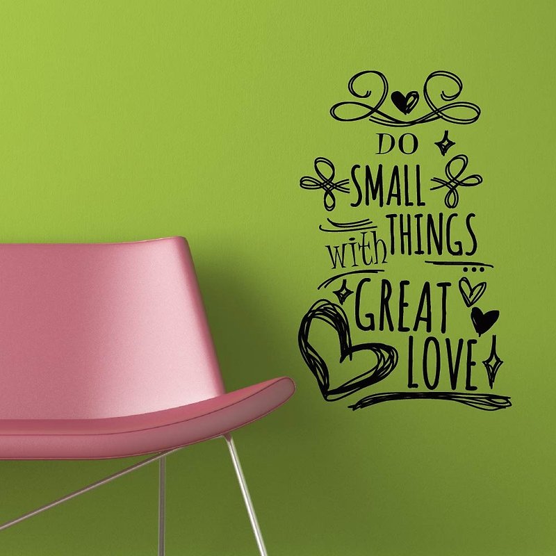 "Smart Design" creative seamless wall sticker◆Slogan of love 8 colors available - Wall Décor - Paper 