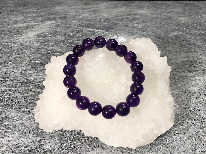 Fast shipping natural amethyst bracelet/dark purple - Bracelets - Crystal Purple