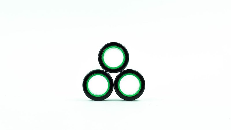Ukrainian original FinGears fingertip ring | black and green | three sizes - Board Games & Toys - Other Materials Blue