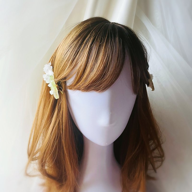 Little Crystal hair clip【Raphael】 - Hair Accessories - Crystal Green