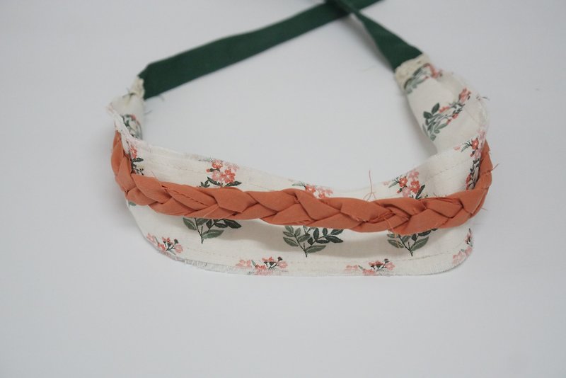 Deer Li ribbon braids column manually adjustable headband imported cotton Linen - Hair Accessories - Cotton & Hemp White
