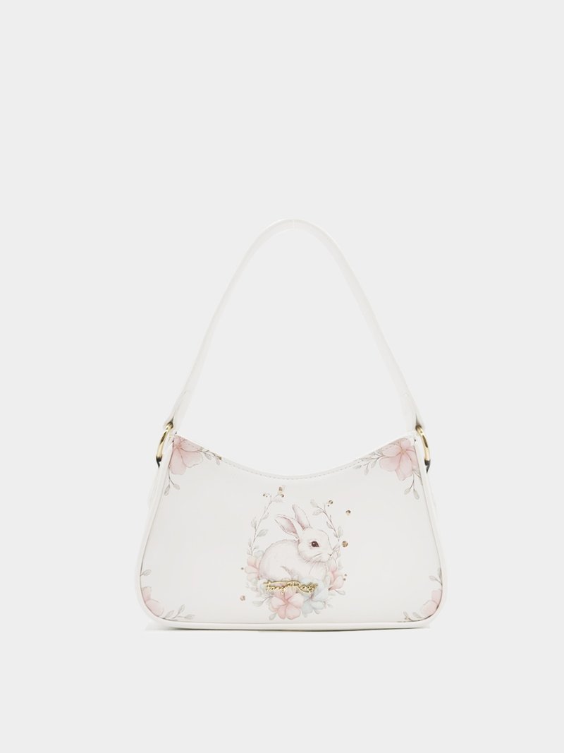 Blossoms & Beasts Underarm Bags - Handbags & Totes - Other Materials White