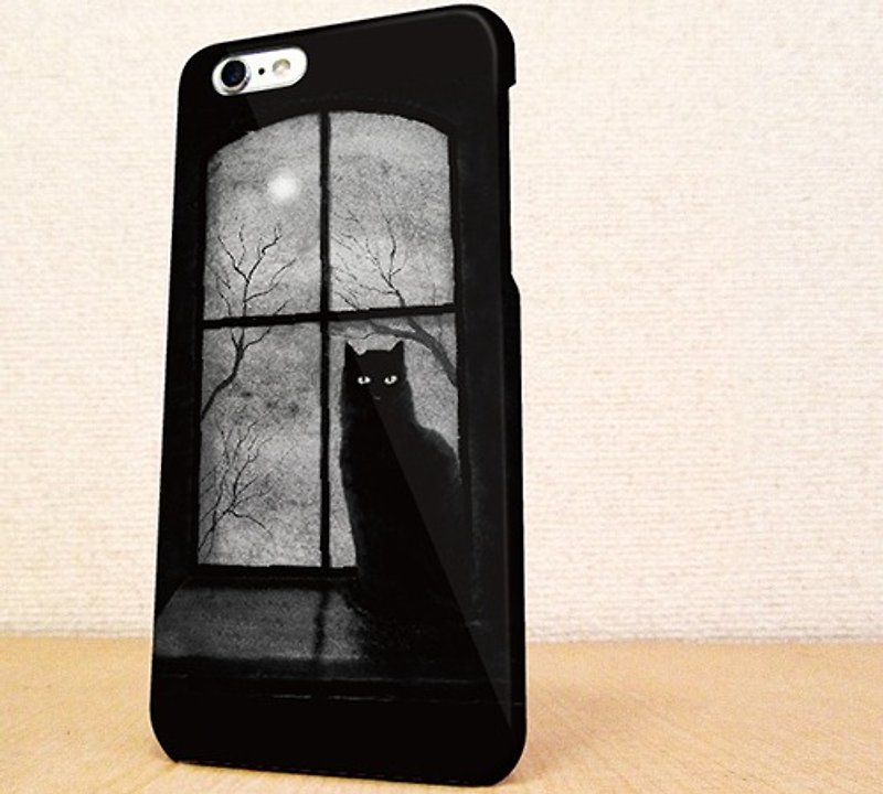 Free shipping ☆ iPhone case GALAXY case ☆ Cat by the window phone case - เคส/ซองมือถือ - พลาสติก สีดำ