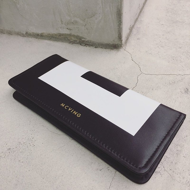 RETURN back to the Series Limited Edition Italian leather long clip Clee - Wallets - Genuine Leather Black
