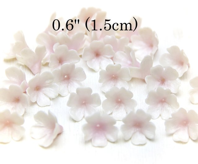 Pearl Lily flowers Beads, Polymer Clay Beads, Lily flowers 2-2.5cm