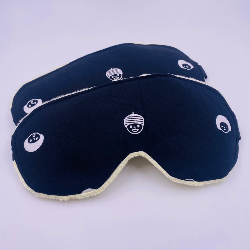 Chestnut head expression boy girl comfort eye mask blindfold - Eye Masks - Cotton & Hemp Black