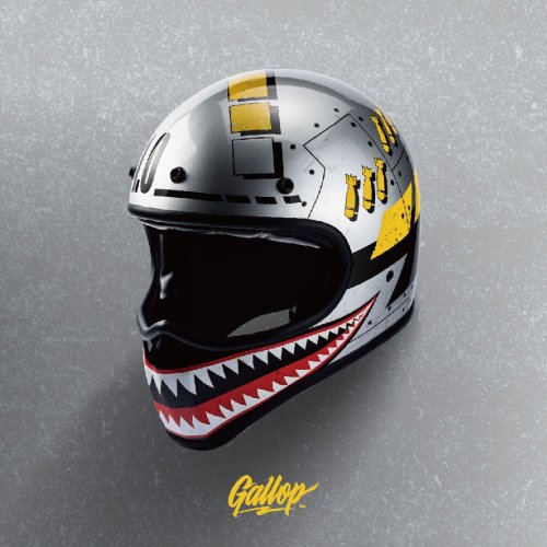 Gallop Kustom Kulture GALLOP M1 王牌 全罩式安全帽 山車帽 電鍍銀