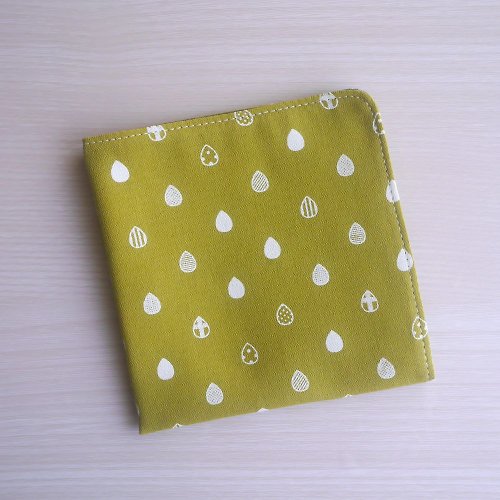 凱蒂．心．手感生活 台灣純棉手帕 = 雨季 = 黃綠 (共4色)