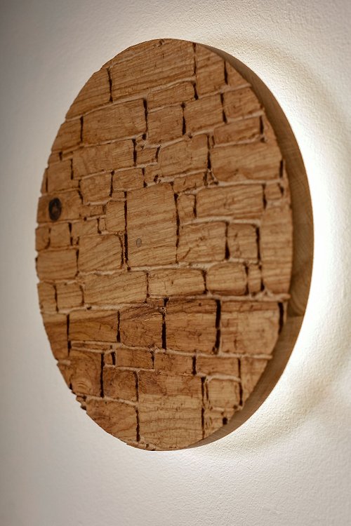 LUBBRO Unique wall sconce Wood wall lamp Modern wall sconce 3d wall panel Sconce light
