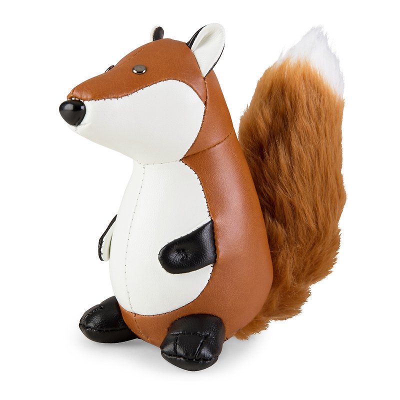 Zuny - Fox Shaped Animal Paper Town - Items for Display - Faux Leather Multicolor