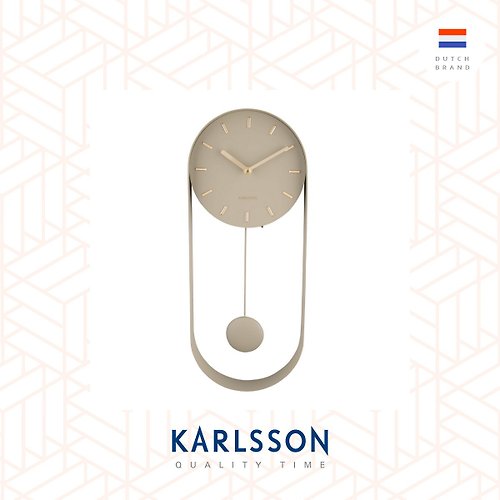 Ur Lifestyle 荷蘭Karlsson 50cmWall clock Pendulum Charm olive green搖擺鐘