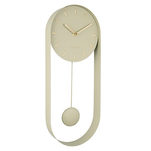GREEN with gold batons, Steel 30x3.5cm Charm Karlsson Wall clock 