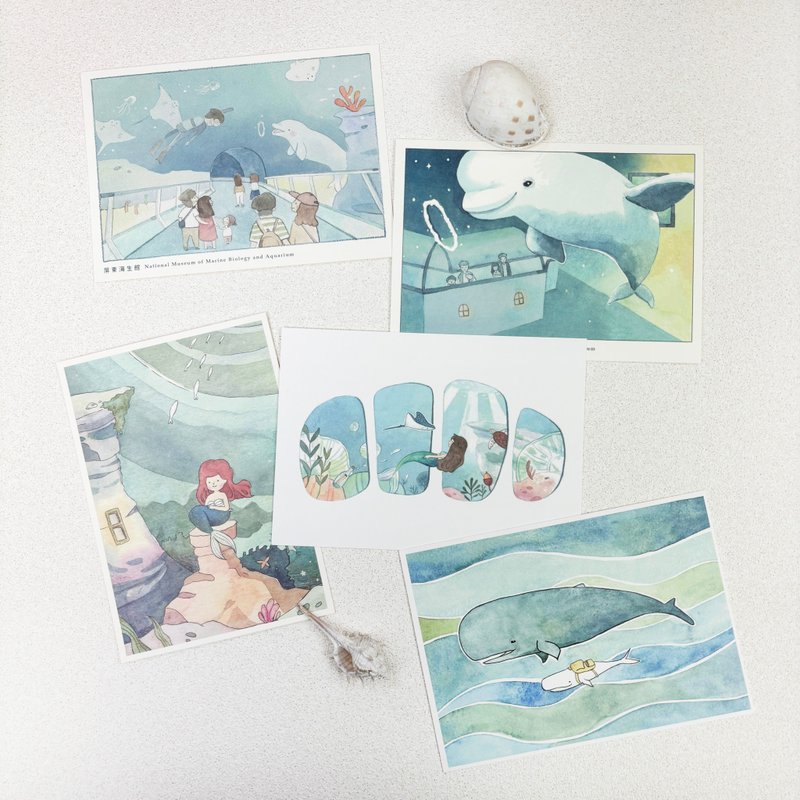 Underwater World - Postcards - Cards & Postcards - Paper Blue