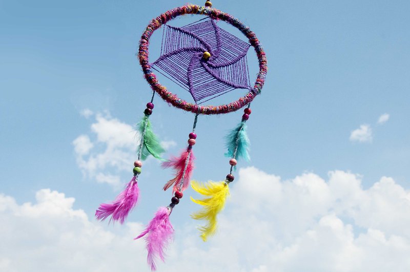 National wind hand-woven cotton and linen South America dream catcher dream dream Cather-Mandala mandala - ของวางตกแต่ง - ผ้าฝ้าย/ผ้าลินิน หลากหลายสี