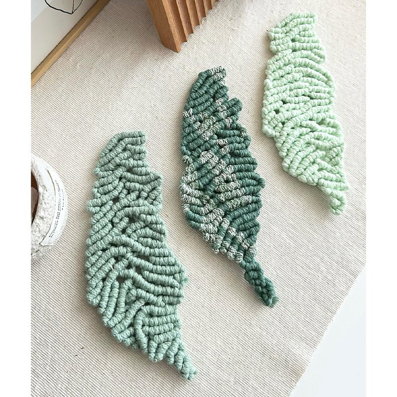 Taiwan Map Coaster DIY Kit with Video Tutorial - ของวางตกแต่ง - ผ้าฝ้าย/ผ้าลินิน สีเขียว